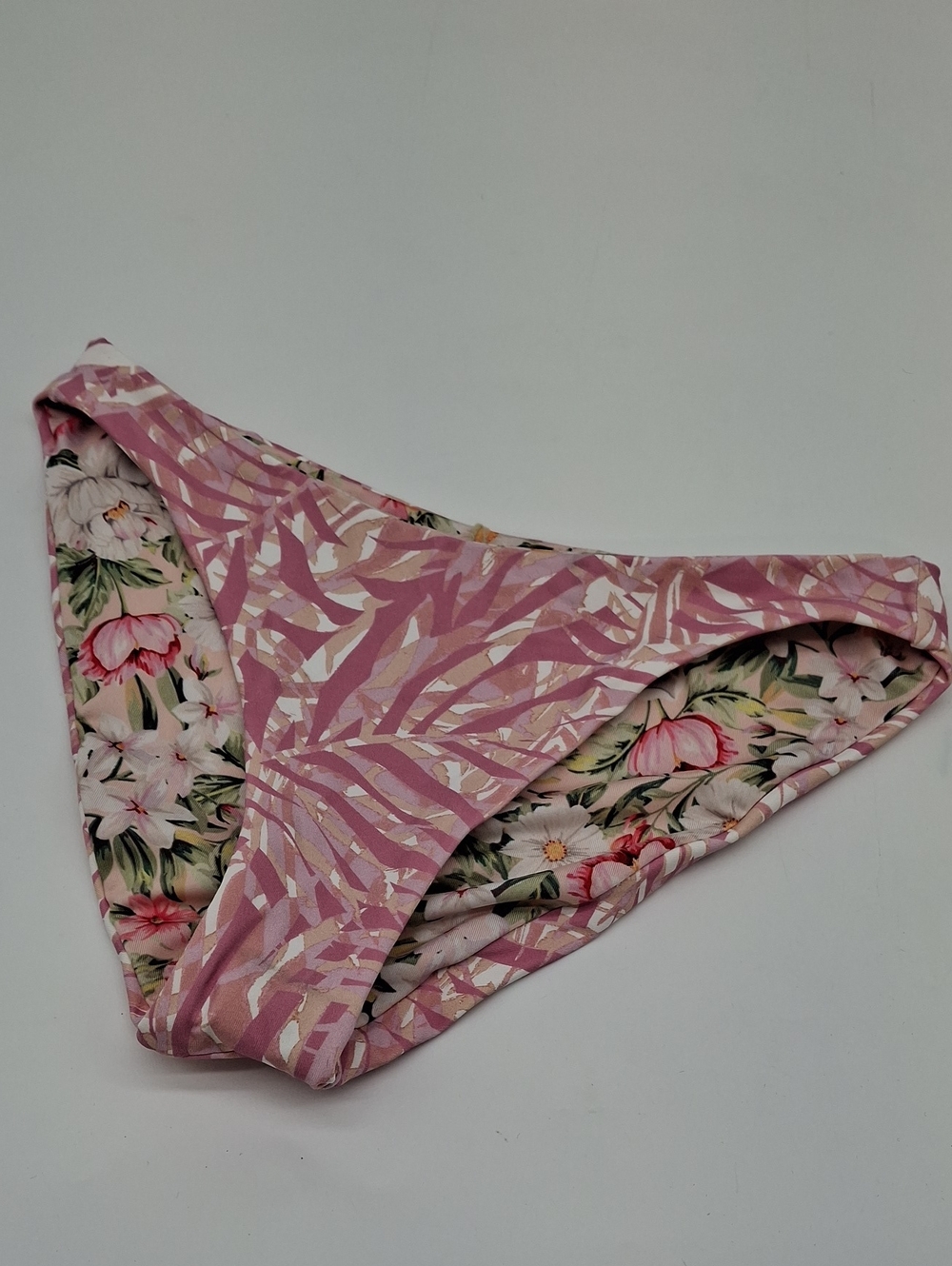 Maaji Palm Foliage Sublimity Reversible Classic Bikini Bottom Pink XS